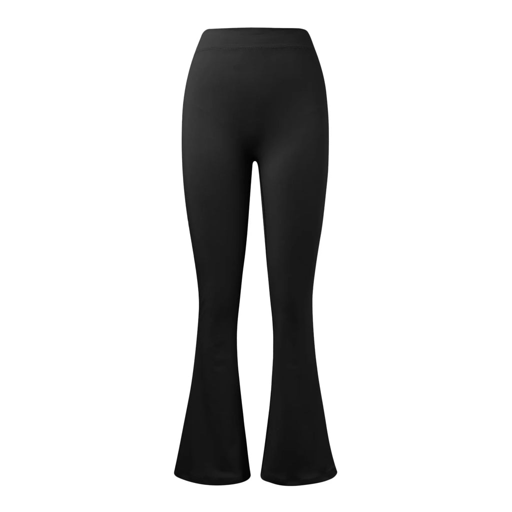 Sexy Yoga Flare Pants Women V-Cut Waist High Waist Push Up Butt Fitness Leggings Comfort Fit Gym Running Fashion Slim Leggings - IRON GODDESS