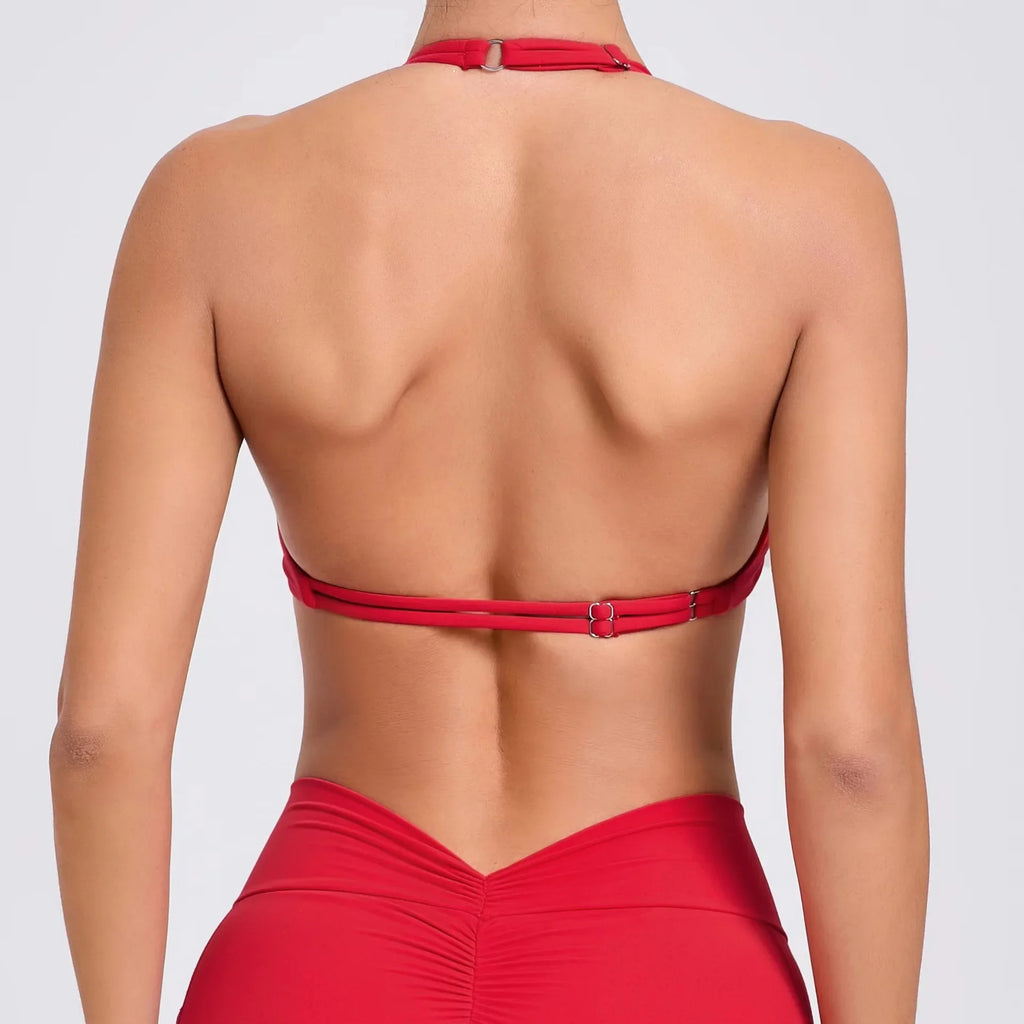 Sport Bra 2025 New Sports Women Yoga Set Clothers GYM Crop Top Home Fitness Workout Underwear Dancing Vest Running Bike Shirt - IRON GODDESS