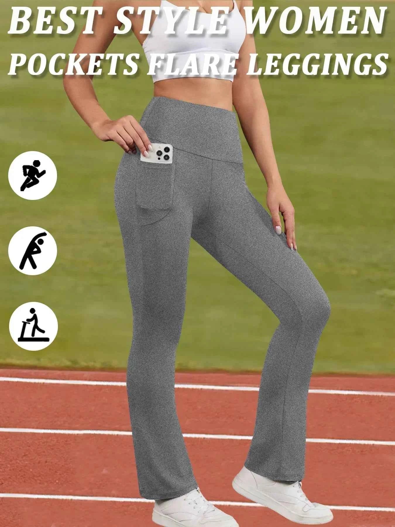 Super Soft High Waisted Tummy Control Flare Yoga Pants