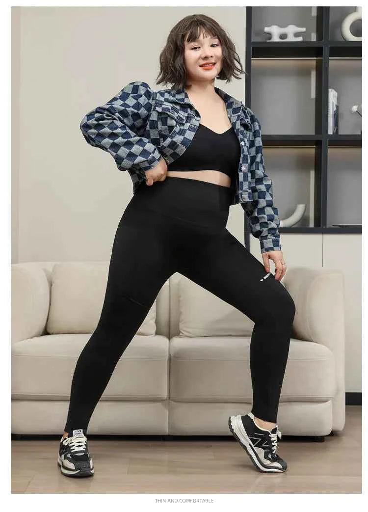 Plus Size Shark Pants HighWaisted ButtLifting Yoga Tights