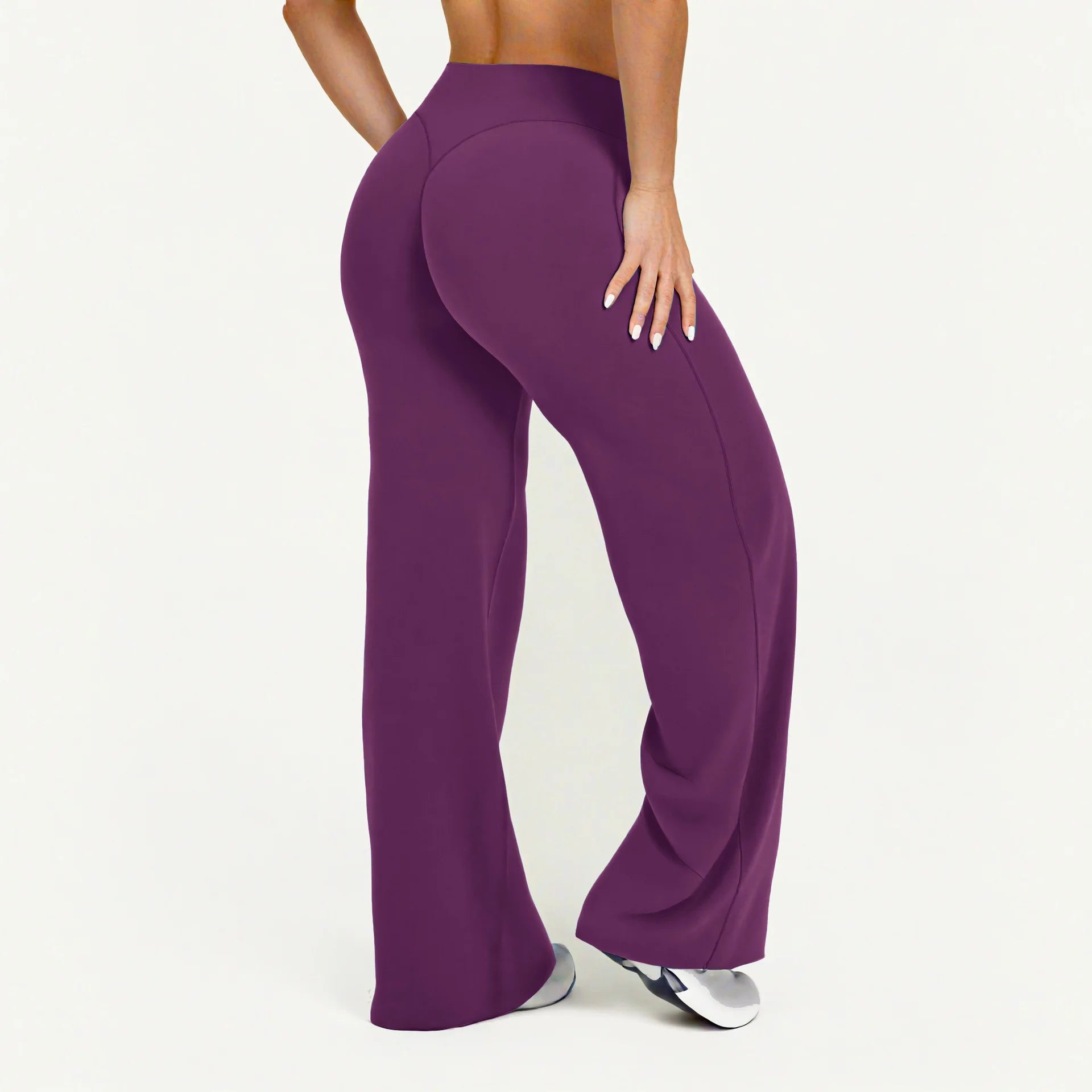 NCLAGEN Straight-Leg Pants Ultra Soft Butter Fabric Women's Mid-Waist Yoga Pants GYM Naked Feel Pilates Running Sport Trousers - IRON GODDESS