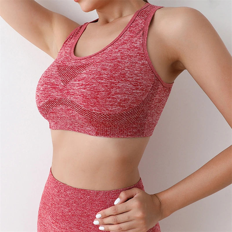 Seamless Women Yoga Set Workout Shirts Sport Shorts Bra Gym Suits Fitness Shorts Crop Top High Waist Running Sports Sets - IRON GODDESS