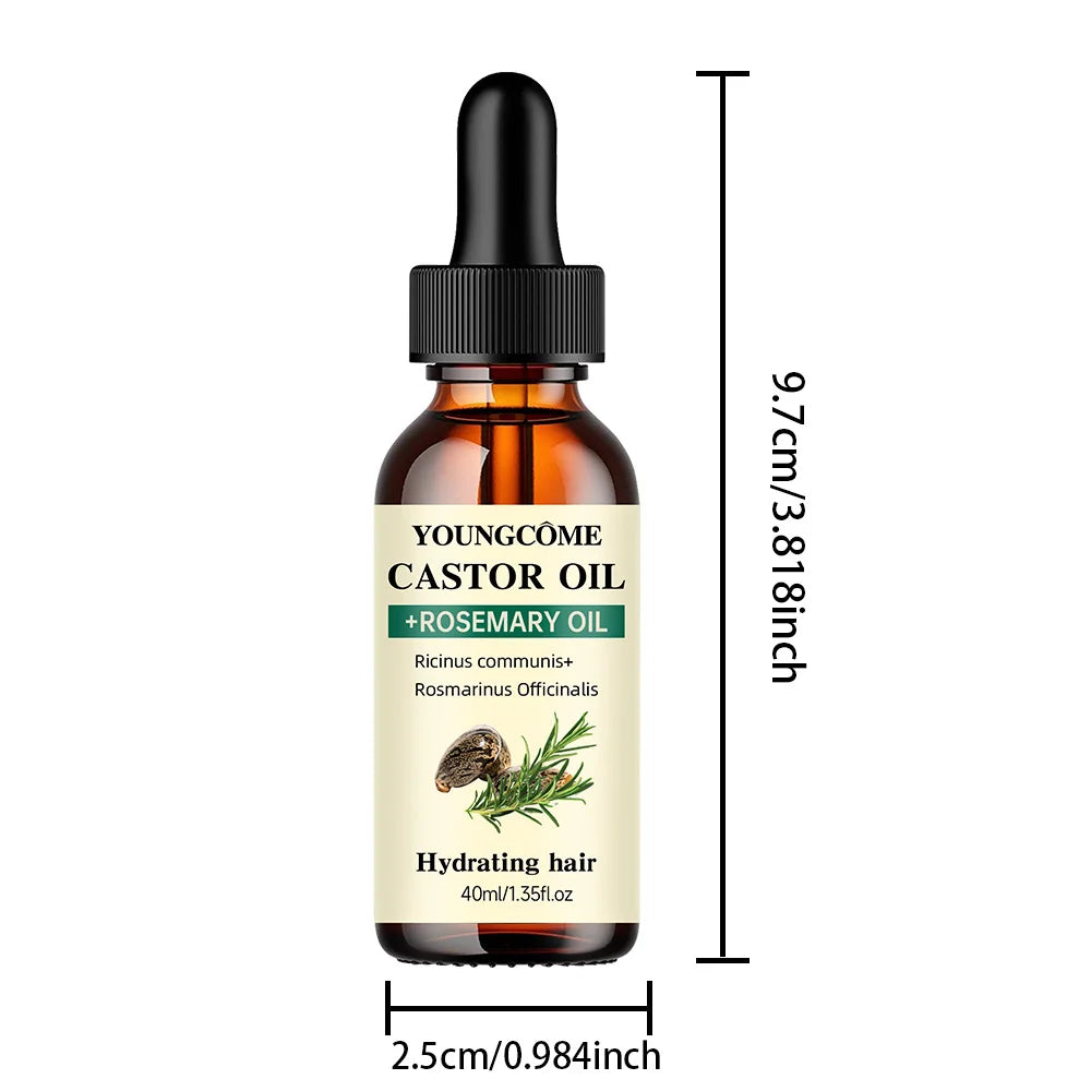 Castor Rosemary Oil Thicker Shinier Less Hair Loss - IRON GODDESS
