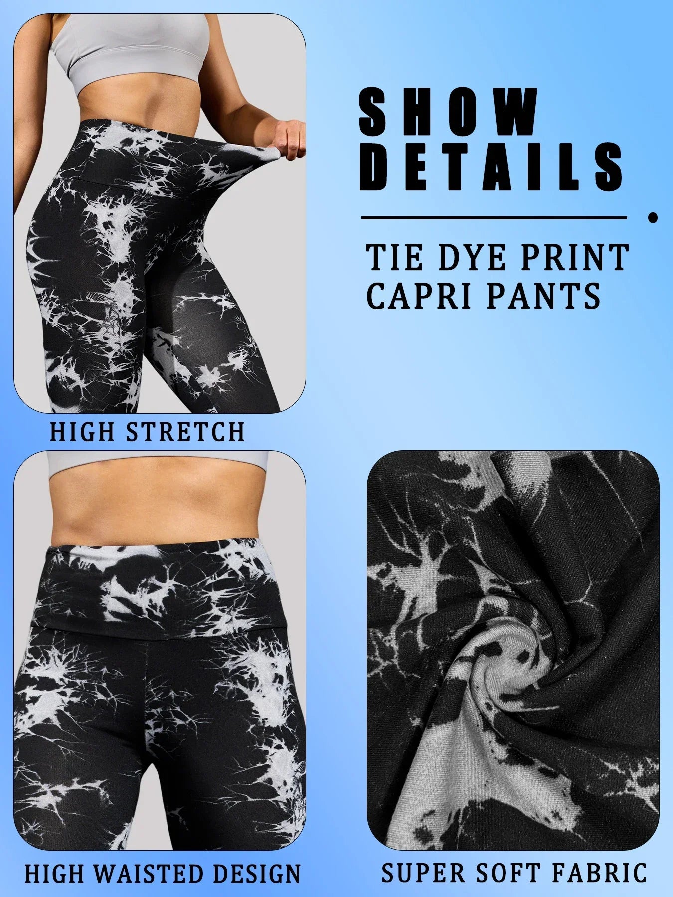 UltraSoft Tie Dye High Waisted Yoga Workout Leggings - IRON GODDESS
