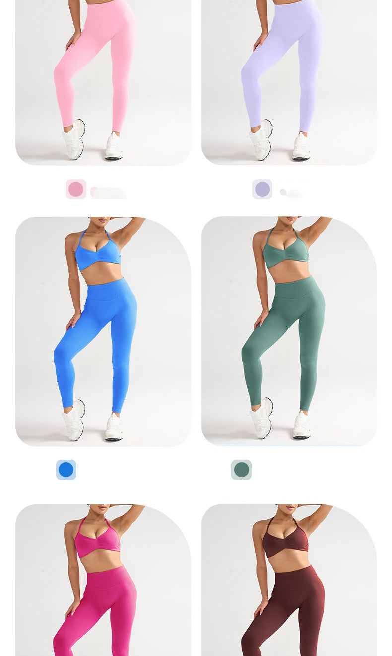 1/2PCS Yoga Sports Set Women's XS-XL Gym Workout Clothes Sports Bra Gym Leggings Super Stretch Fitness Suit Plus Size Sportswear - IRON GODDESS