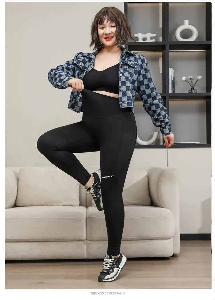 Plus Size Shark Pants HighWaisted ButtLifting Yoga Tights