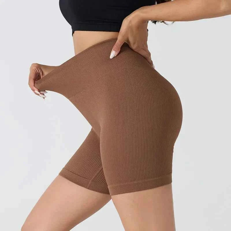 HighWaist Soft Yoga Workout Running Cycling Shorts