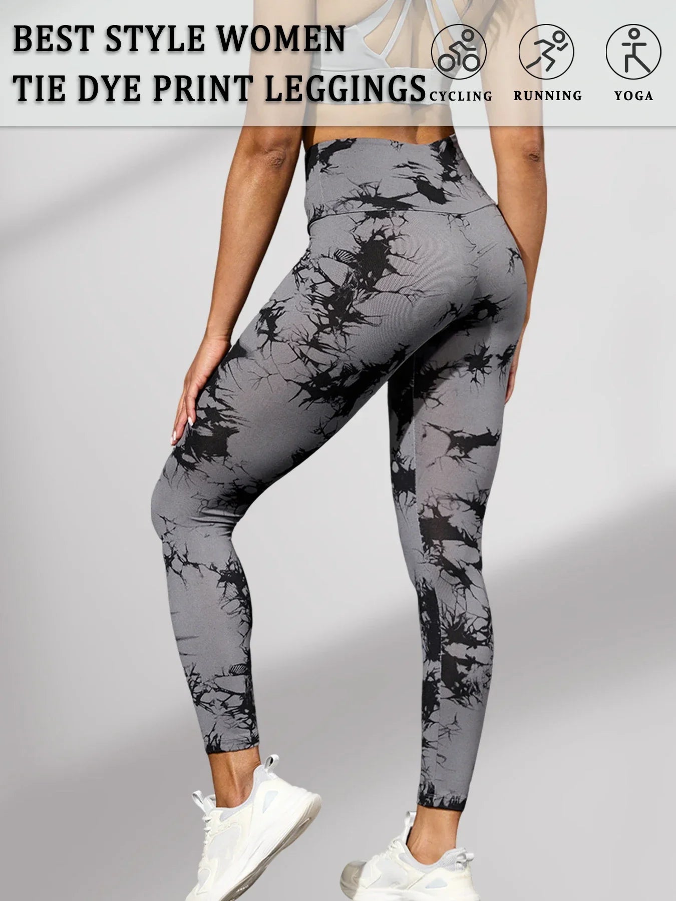 UltraSoft Tie Dye High Waisted Yoga Workout Leggings - IRON GODDESS