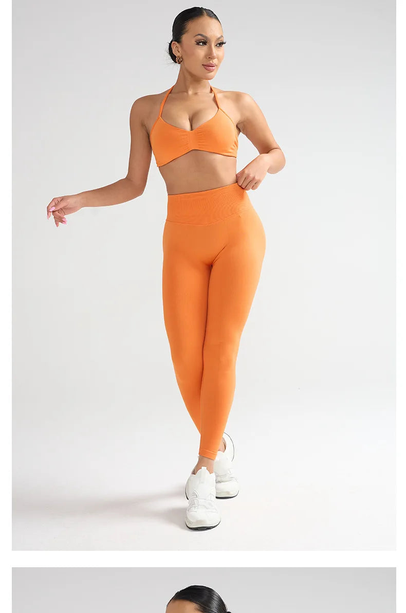 1/2PCS Yoga Sports Set Women's XS-XL Gym Workout Clothes Sports Bra Gym Leggings Super Stretch Fitness Suit Plus Size Sportswear - IRON GODDESS