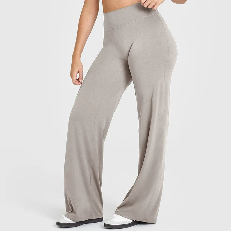 Oner Active Women's Soft Motion Straight Leg Pants Mid-Waist Yoga Legging GYM Pilates Running Sport Trousers - IRON GODDESS