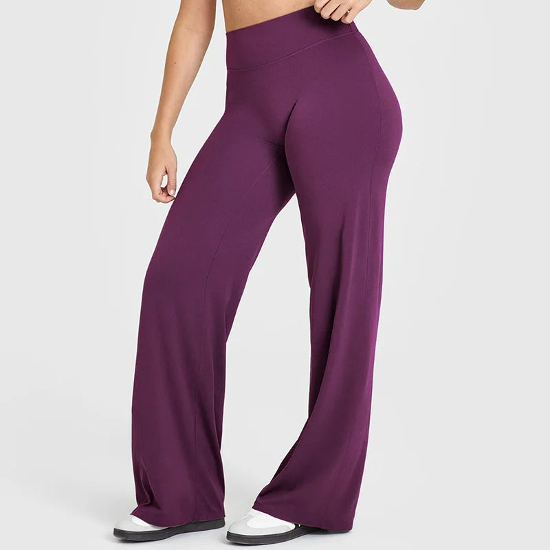 Oner Active Women's Soft Motion Straight Leg Pants Mid-Waist Yoga Legging GYM Pilates Running Sport Trousers - IRON GODDESS