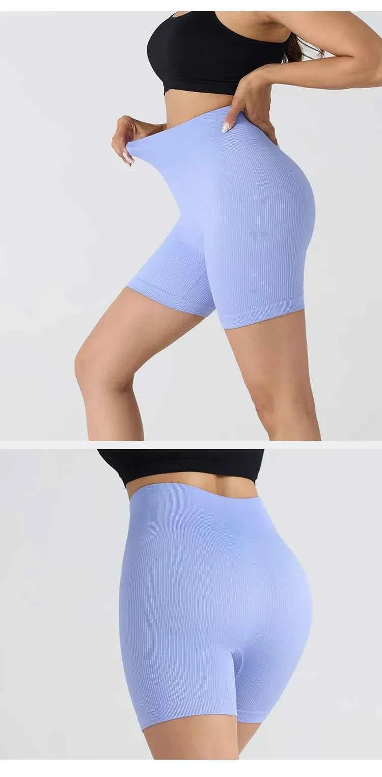 HighWaist Soft Yoga Workout Running Cycling Shorts