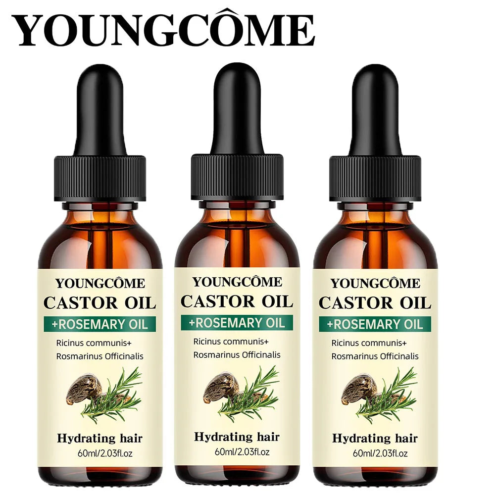 Castor Rosemary Oil Thicker Shinier Less Hair Loss - IRON GODDESS