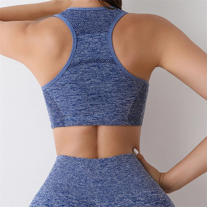 Seamless Women Yoga Set Workout Shirts Sport Shorts Bra Gym Suits Fitness Shorts Crop Top High Waist Running Sports Sets - IRON GODDESS