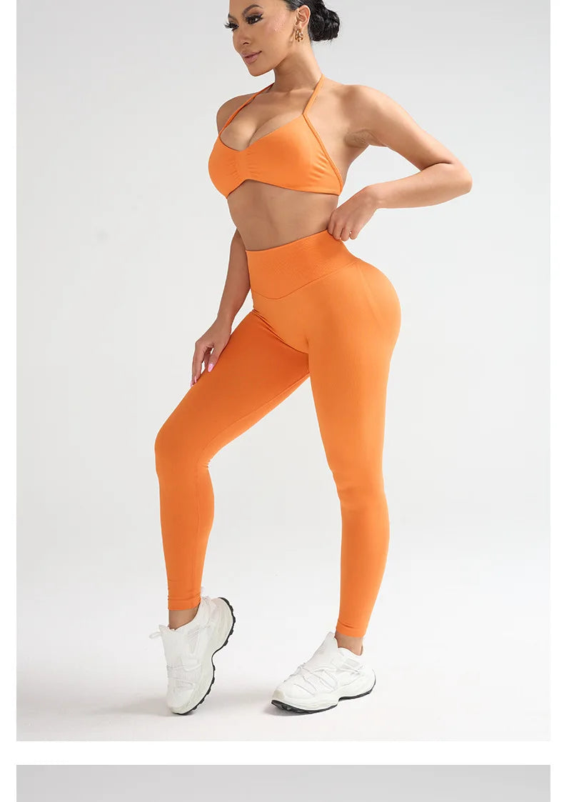1/2PCS Yoga Sports Set Women's XS-XL Gym Workout Clothes Sports Bra Gym Leggings Super Stretch Fitness Suit Plus Size Sportswear - IRON GODDESS