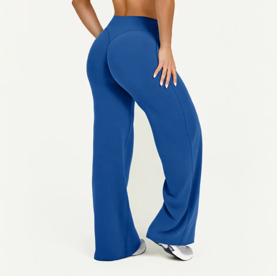 NCLAGEN Straight-Leg Pants Ultra Soft Butter Fabric Women's Mid-Waist Yoga Pants GYM Naked Feel Pilates Running Sport Trousers - IRON GODDESS