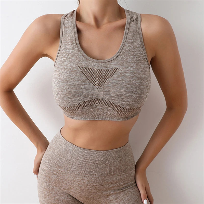 Seamless Women Yoga Set Workout Shirts Sport Shorts Bra Gym Suits Fitness Shorts Crop Top High Waist Running Sports Sets - IRON GODDESS