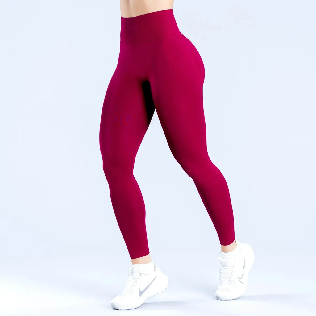 Seamless Women Solid Waist Yoga Pants Three-section Waist Sexy Hip-lifting Tight Sports Pants Fitness Exercise Yoga Pants - IRON GODDESS