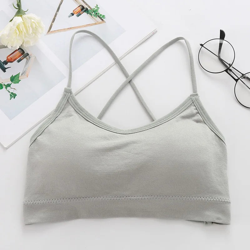 3PCS/Set Sports Bra Women's Cross Shoulder Strap Sports Bra Yoga Navel Top Gym Fitness Tube Top Breathable Beauty Sexy Bra Back - IRON GODDESS