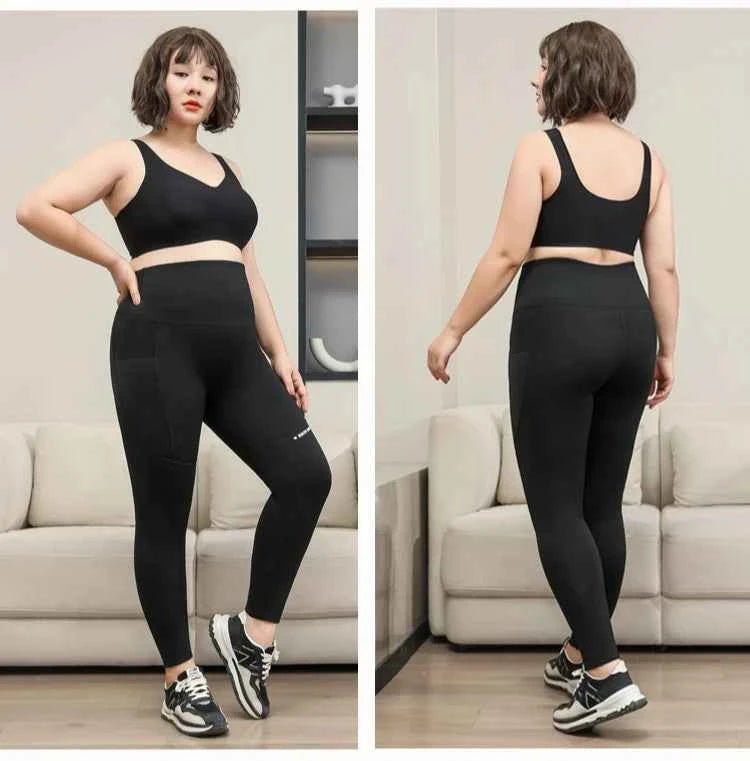 Plus Size Shark Pants HighWaisted ButtLifting Yoga Tights