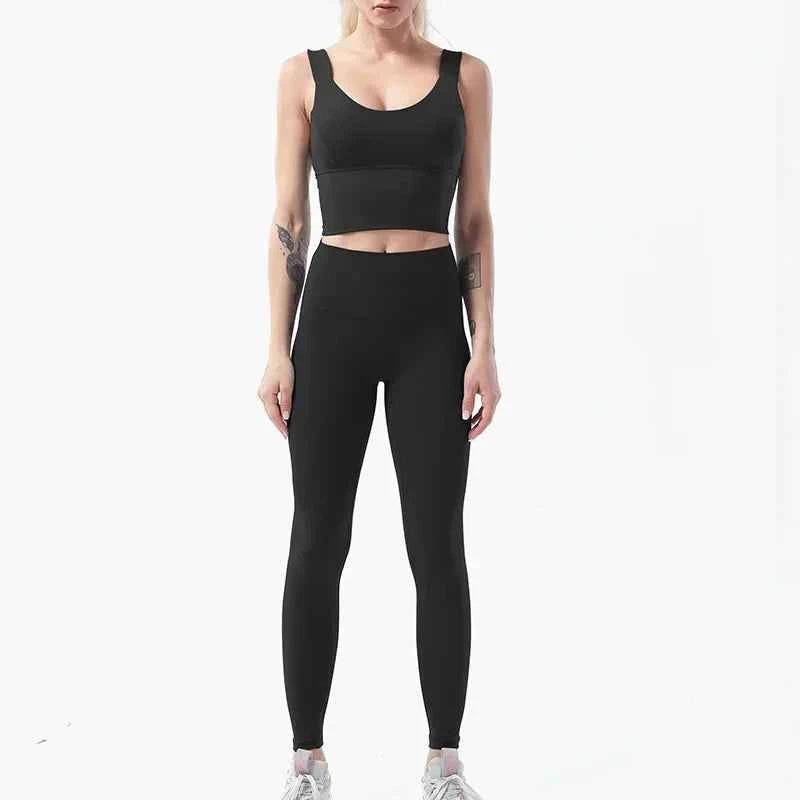 Naked-Feel Yoga Set Yoga Leggings Set Women Fitness Suit For Yoga Clothes High Waist Gym Sexy Sport Wear Outdoor Active Bras👚👚