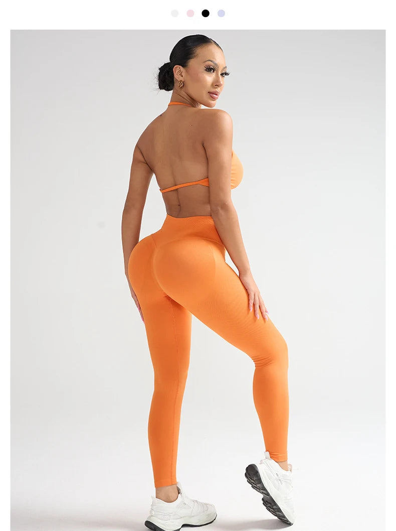 1/2PCS Yoga Sports Set Women's XS-XL Gym Workout Clothes Sports Bra Gym Leggings Super Stretch Fitness Suit Plus Size Sportswear - IRON GODDESS