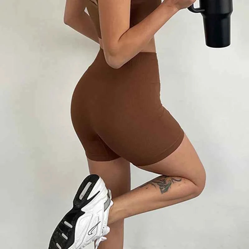 HighWaist Soft Yoga Workout Running Cycling Shorts