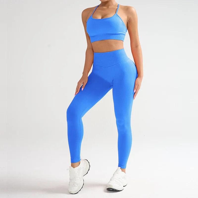 1/2PCS Yoga Sports Set Women's XS-XL Gym Workout Clothes Sports Bra Gym Leggings Super Stretch Fitness Suit Plus Size Sportswear - IRON GODDESS