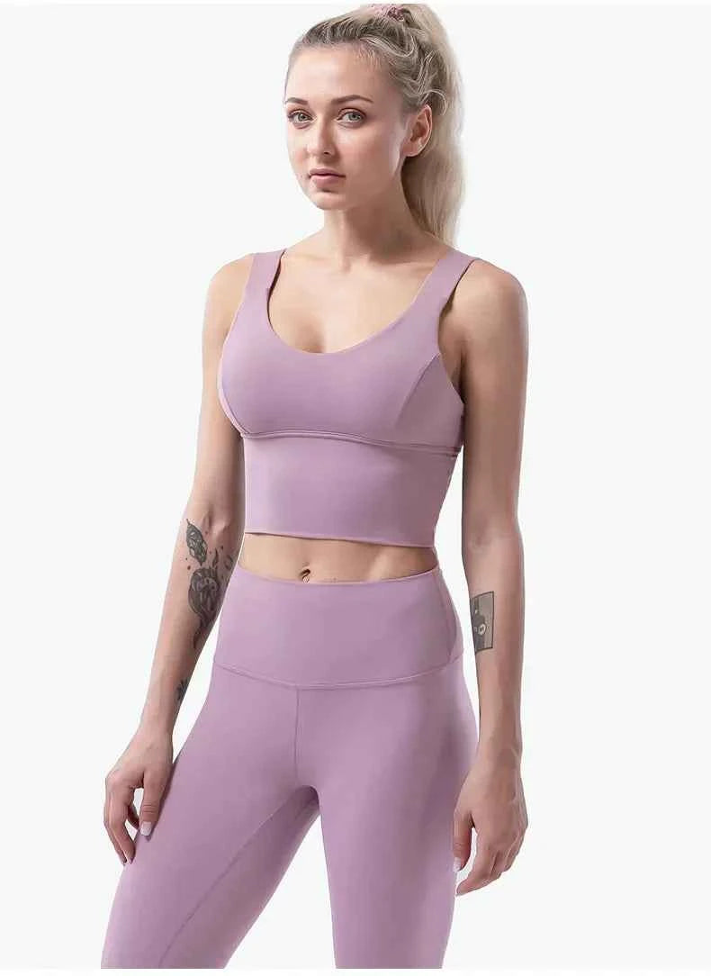 Naked-Feel Yoga Set Yoga Leggings Set Women Fitness Suit For Yoga Clothes High Waist Gym Sexy Sport Wear Outdoor Active Bras👚👚