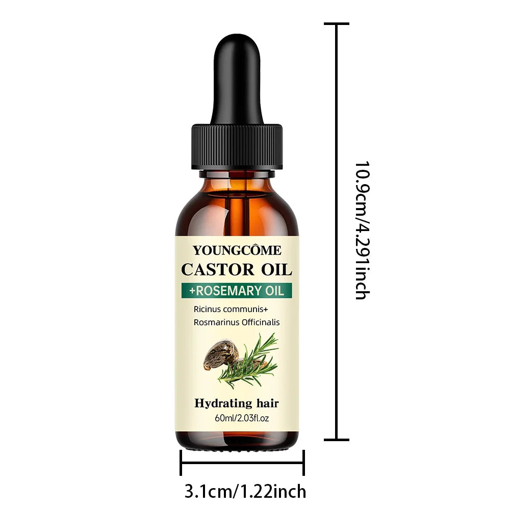 Castor Rosemary Oil Thicker Shinier Less Hair Loss - IRON GODDESS