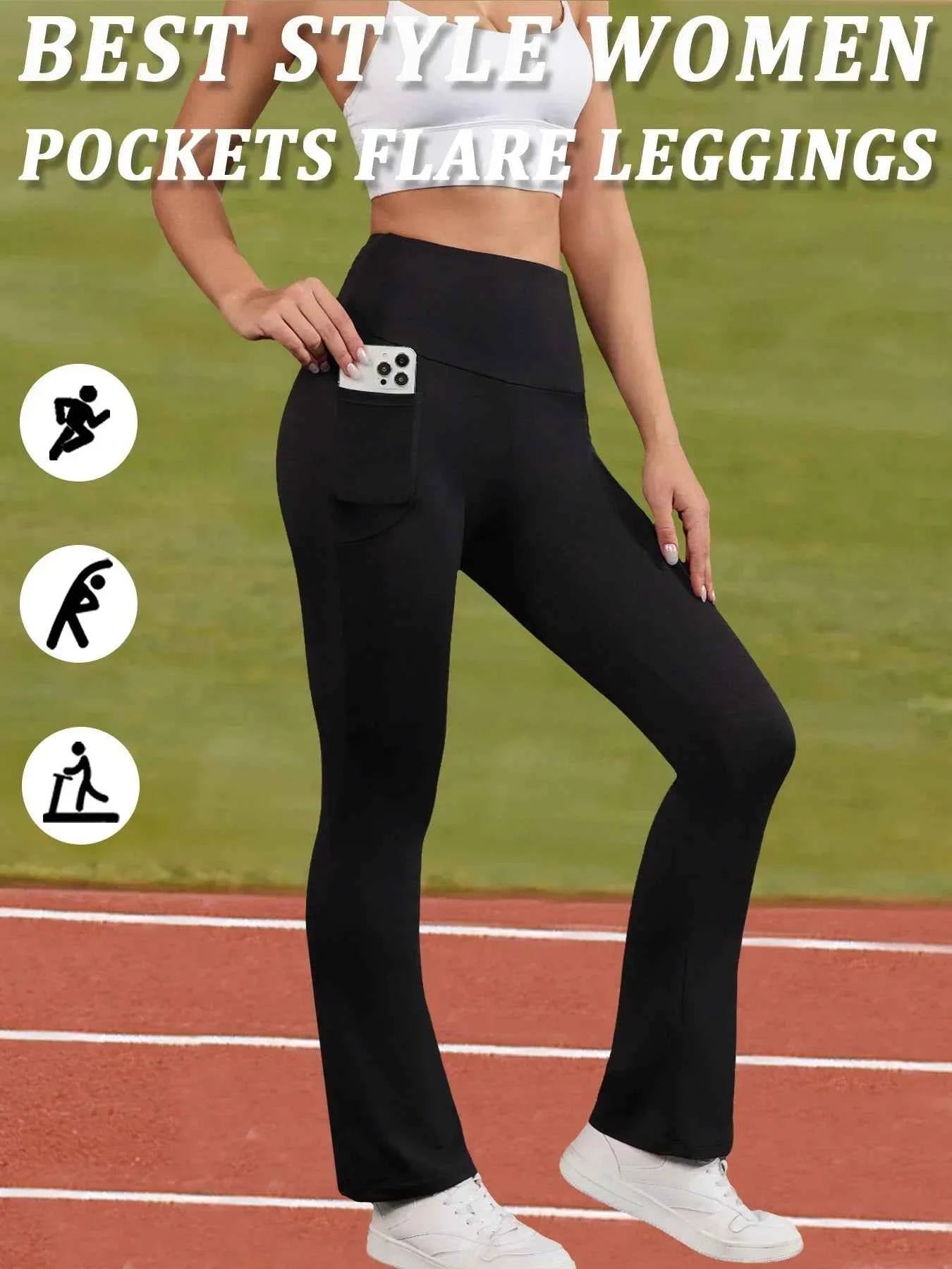 Super Soft High Waisted Tummy Control Flare Yoga Pants