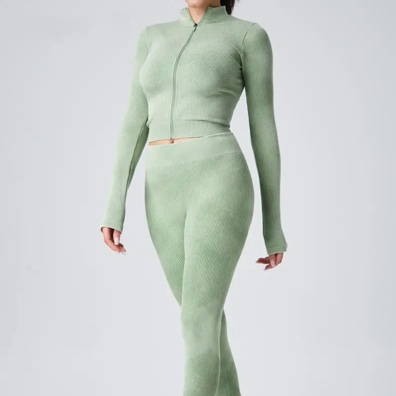 Ultra-stretchy Fleece Sports Suit - Long Pants & Long Sleeves - All-in-one Fitness Set for Cycling, Hiking & Ball Sports - IRON GODDESS