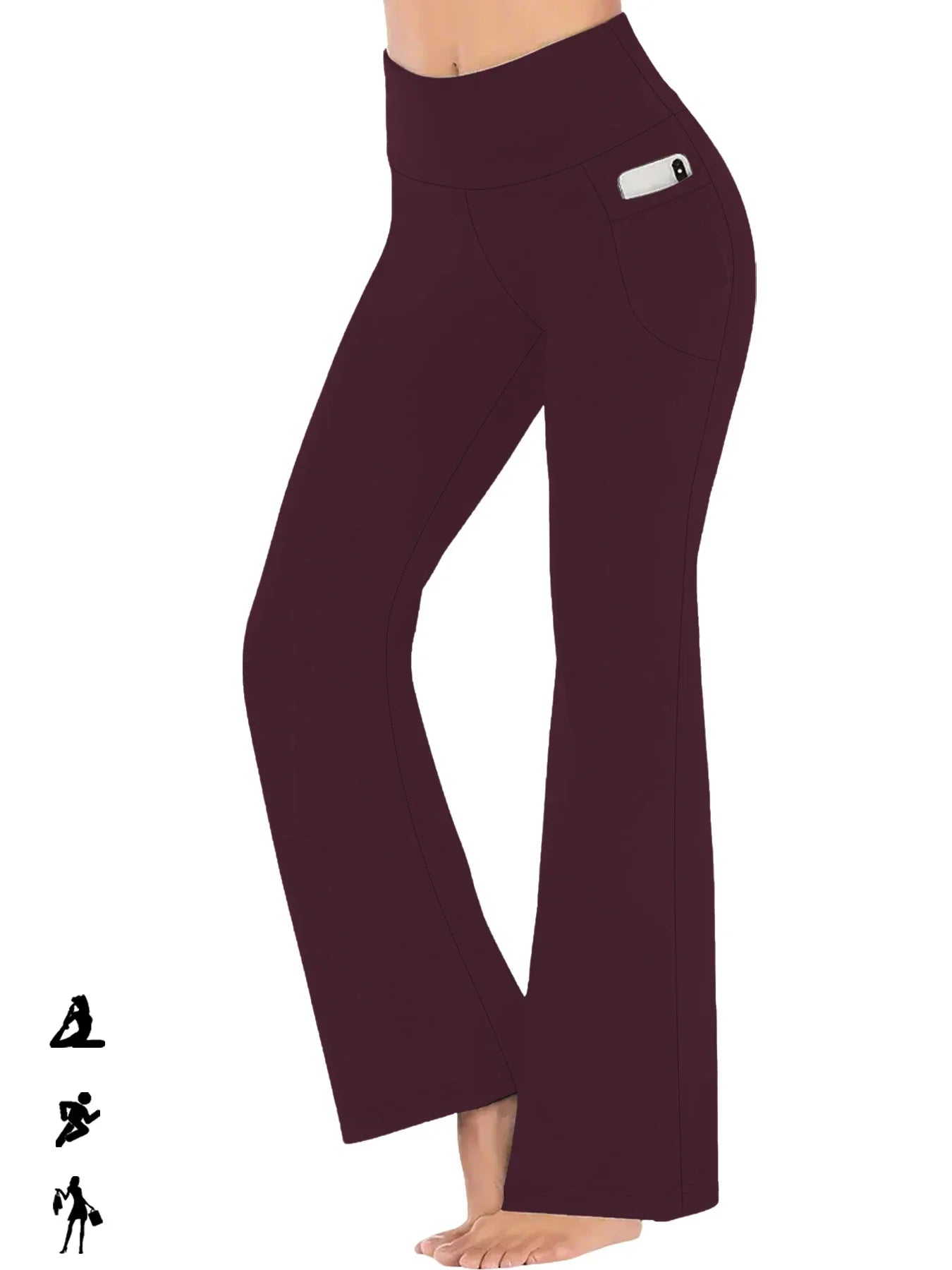 Super Soft High Waisted Tummy Control Flare Yoga Pants - IRON GODDESS