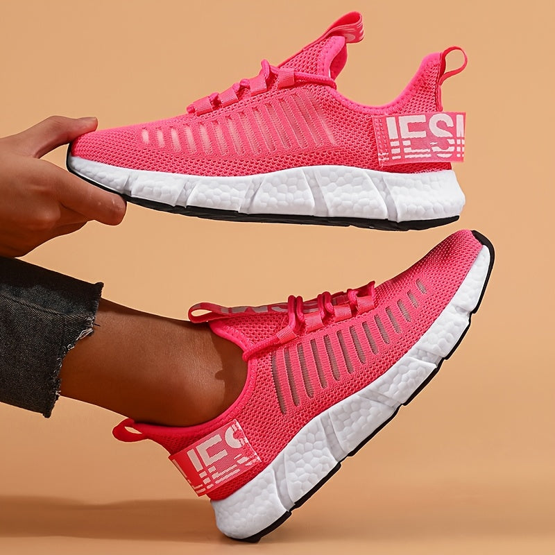 Sonic Stripe Breathable Comfort Womens Lightweight Athletic Sneakers - IRON GODDESS