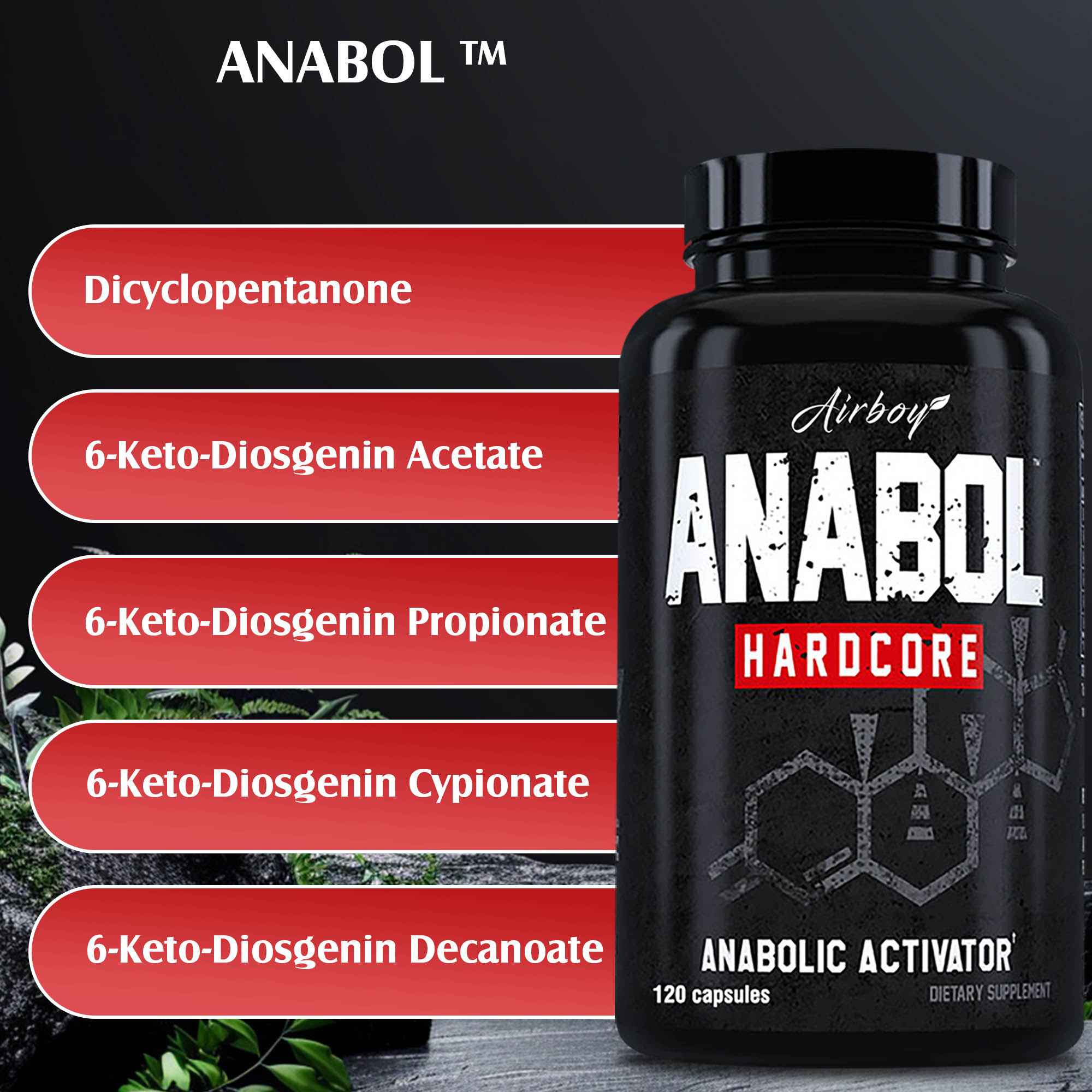 120 Capsules Pre-Workout Strength Training Supplement - Muscle Gainer with Anabolic Activator Formula, Creatine & BCAA for Enhanced Muscle Mass, Endurance & - Gluten-Free, Dairy-Free, Allergen-Free, 2-Year Shelf Life - Gym & Workout Performance Enhancer,