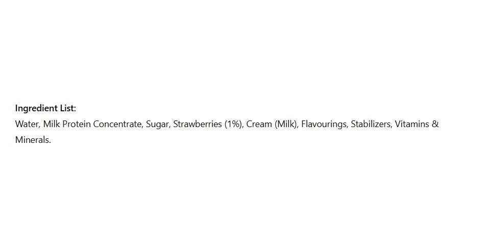 Grenade High Protein Shake Strawberries & Cream, 8 x 330ml