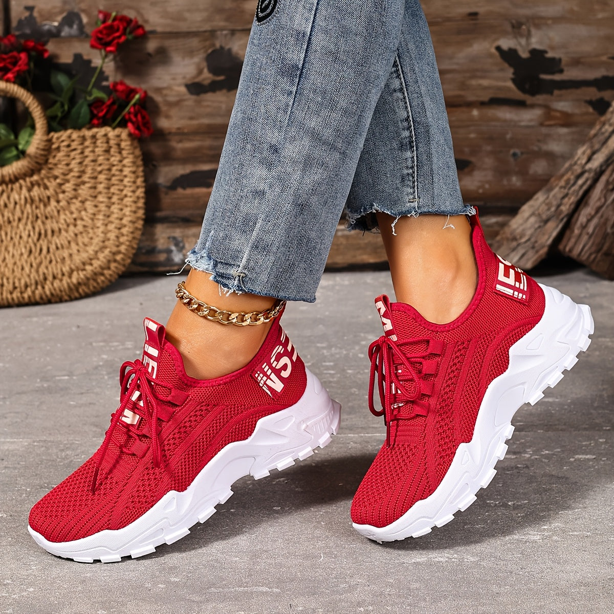 Lightweight Breathable Womens SlipOn Casual Sneakers - IRON GODDESS