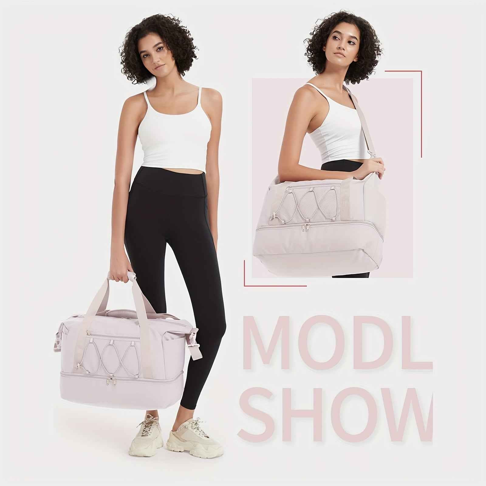 [Sportsnew Gym Bag] Sportsnew Gym Travel Bag | Large Weekender Duffel For Men & Women With Shoe Compartment & Wet Pocket, Carry-On Sports Tote Bag For Holiday Travel, Fitness & Overnight Trips, Travel Must-Have Gift, Christmas Gift