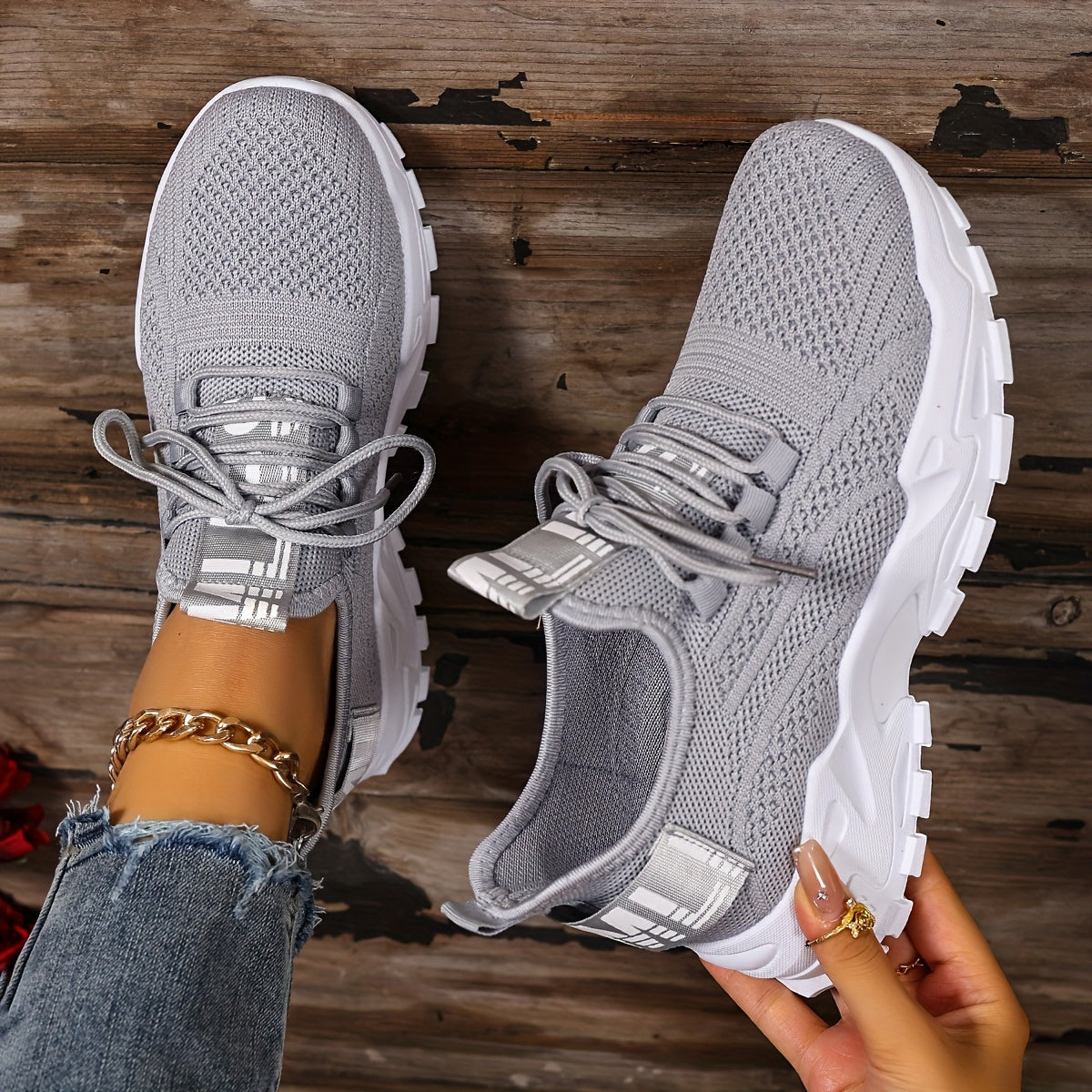 Lightweight Breathable Womens SlipOn Casual Sneakers - IRON GODDESS