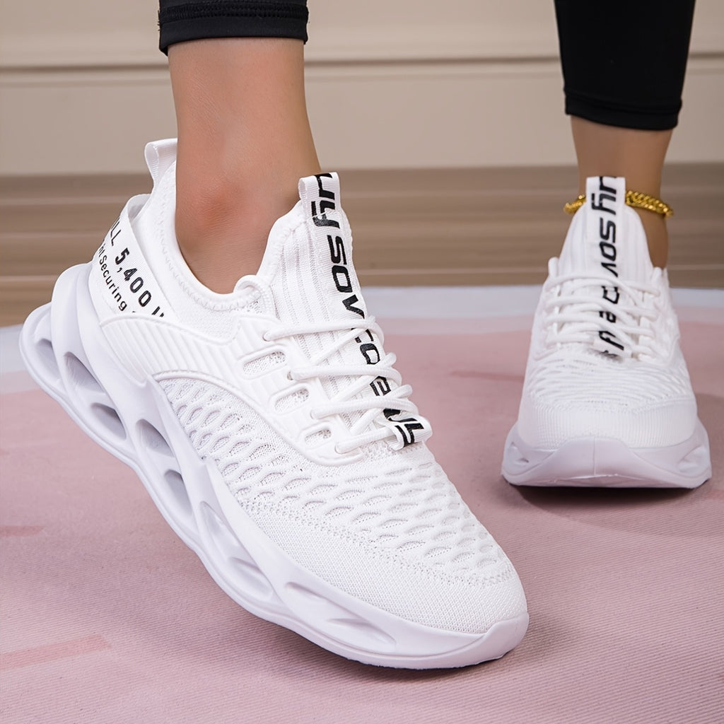 Breathable White LowTop Sneakers AllSeason Comfort - IRON GODDESS