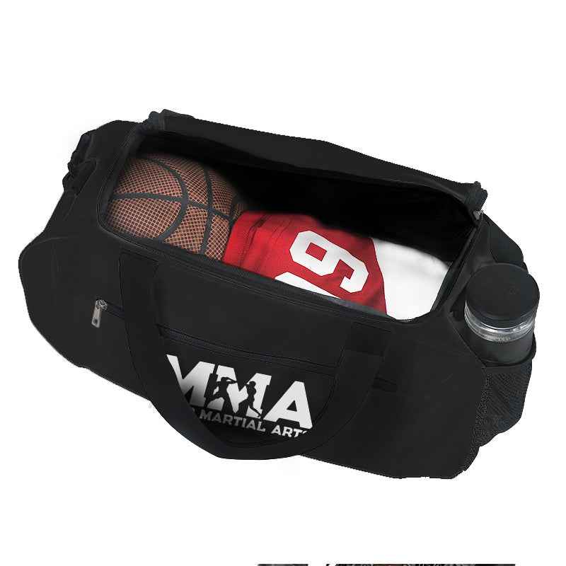 1pc MMA Portable Gym Bag - Large Capacity Adjustable Shoulder Strap, Zipper Closure, Durable Polyester Sports & Yoga Bag for Travel, Daily Use, Christmas & Halloween Essentials (), Gym Bag, Travel Luggage, Sleek Design, Secure Zipper Closure
