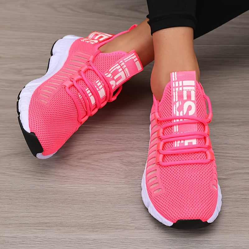 Sonic Stripe Breathable Comfort Womens Lightweight Athletic Sneakers - IRON GODDESS