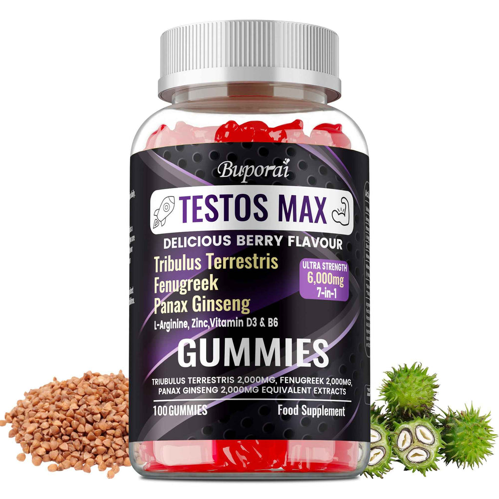 TESTOS MAX Capsules - Men'S Health Supports, Promote Healthy Muscle Growth, Improved Athletic Performance, Motivation, Improved Hormone Balance - with Ginseng, L-Arginine, Zinc - 100pcs