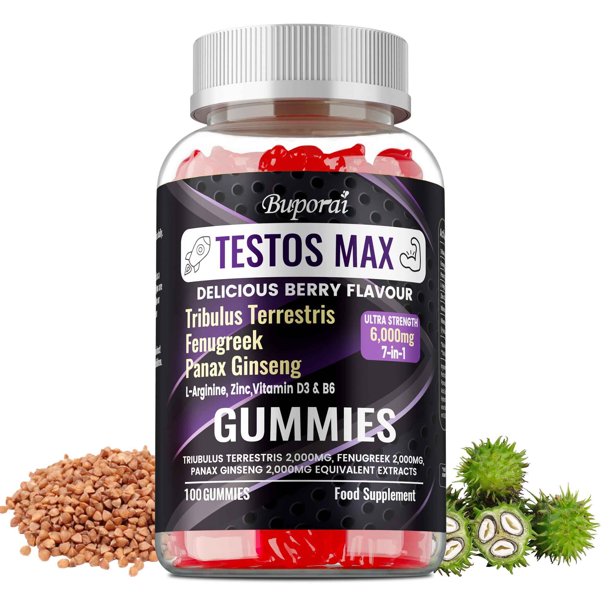 TESTOS MAX Capsules - Men'S Health Supports, Promote Healthy Muscle Growth, Improved Athletic Performance, Motivation, Improved Hormone Balance - with Ginseng, L-Arginine, Zinc - 100pcs
