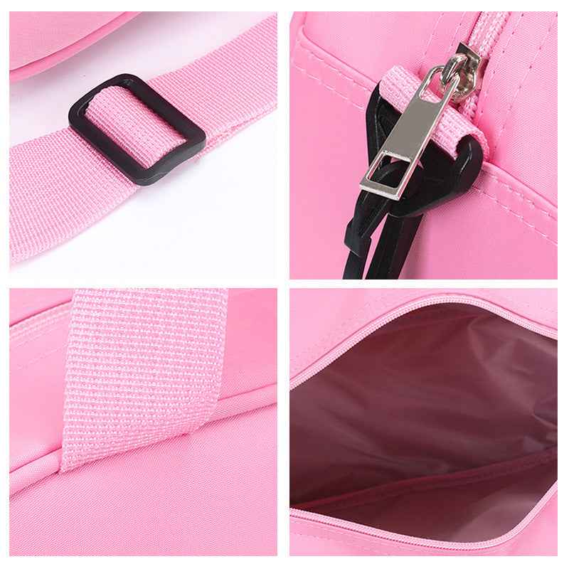 1pc 's Gym Bag - Bold Weightlifting Girl Design in Bright Pink, Adjustable Strap & Sturdy Handles for Fitness, Yoga, Travel, Everyday - Durable Lightweight Construction for Workout & Casual Outings, Travel Shoulder Bag, Sporty Accessory, for Teenager