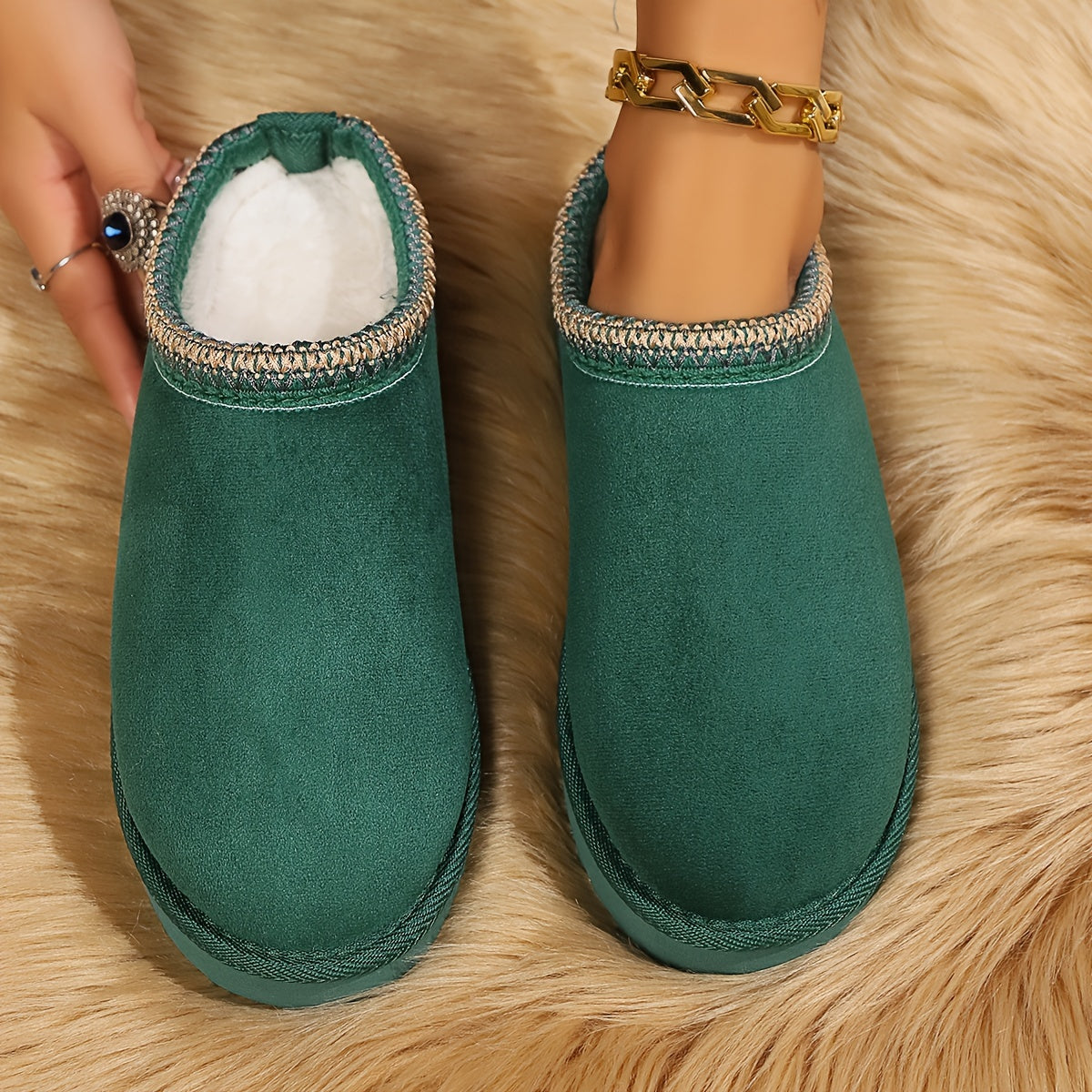 Cozy Winter Ankle Boot Slippers with Soft AntiSlip Sole - IRON GODDESS