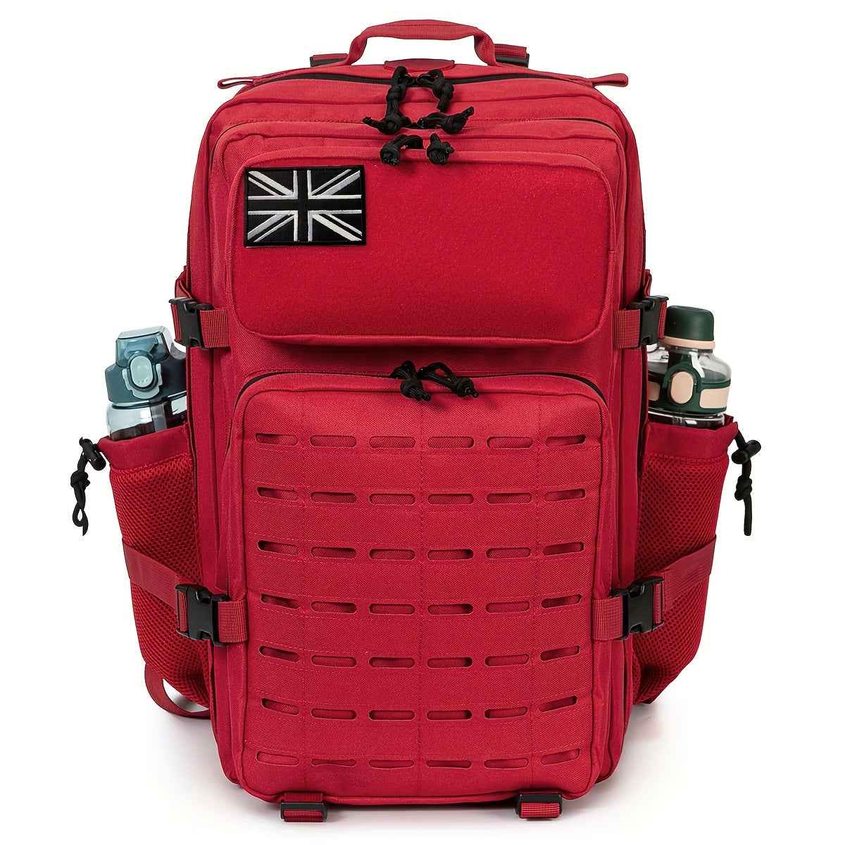 45L Large 3 Day Bug Out Bag Gym Rucksack With Bottle Holder Medical Rucksack Go Bag Black Hiking Tactical Backpack Outdoor Backpacks For Men Crossfit CCW Laser Cut Molle Daypack