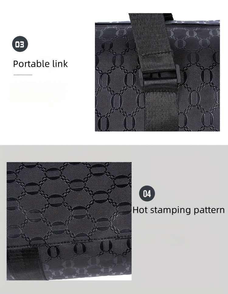 Men'S Large Tote Bag - Stylish Black Synthetic with Adjustable Shoulder Straps, Multiple Compartments & Tassel Detail, Perfect for Gym, Travel, and Everyday Use, Gym Bag, Versatile Carryall, Sleek Design, Durable Construction, Tote Bag Men, Travel Luggage