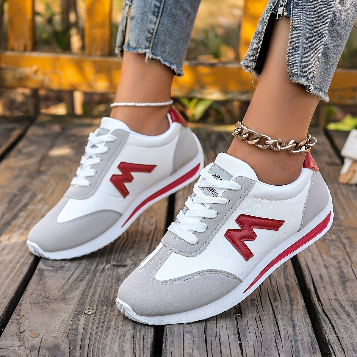Chic MultiAccent Lightweight Casual Sneakers - IRON GODDESS