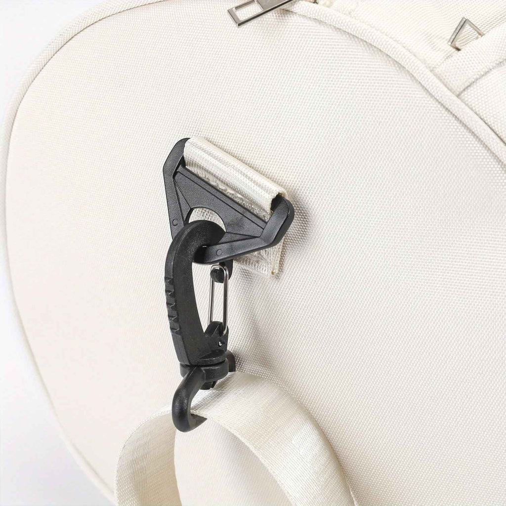 1pc MILANO Print Shoulder Crossbody Duffel Bag - High-Capacity Lightweight Foldable Nylon Gym Bag with Adjustable Strap, 4 Colors (Black/White/Blue/Gray) for Ballet Dancers, Travel, Daily Commute & Athleisure, Dance Accessory Carrier, Durable Zipper Closu